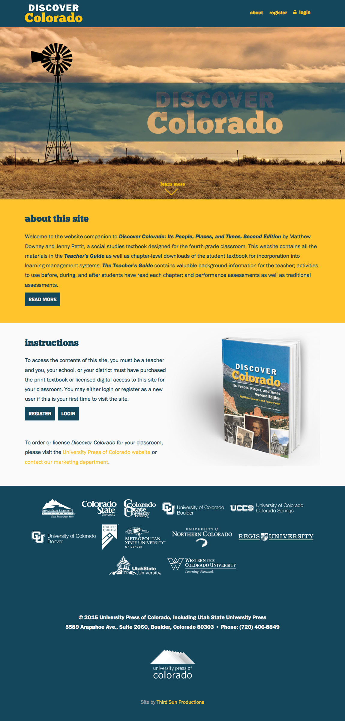 Discover Colorado full homepage